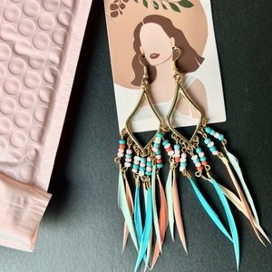 Hippie colored earrings
